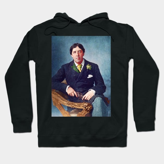 Oscar Wilde Digital Painting Hoodie by AndythephotoDr